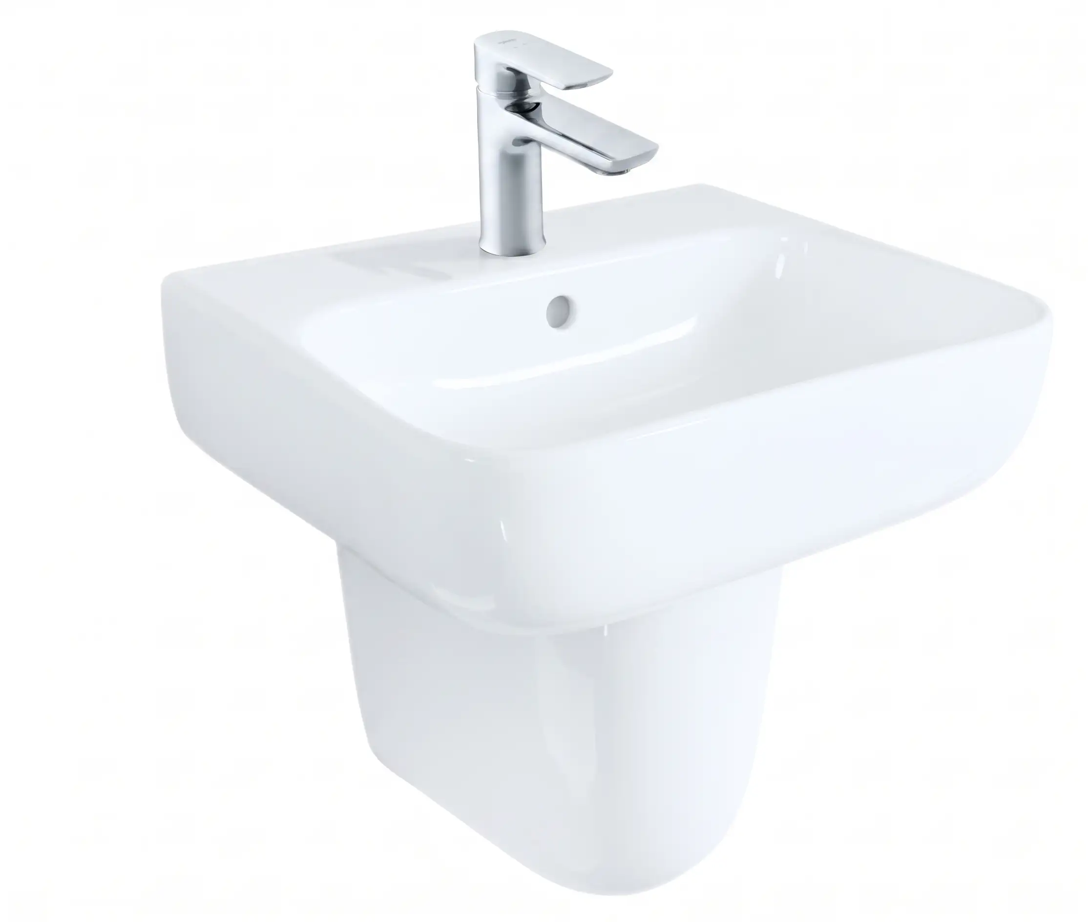 Chậu rửa mặt chữ nhật treo tường - Mã: 002