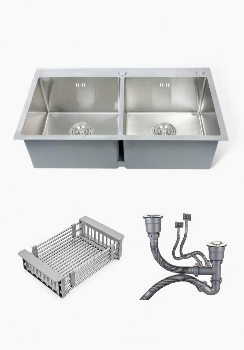 Chậu rửa chén 2 hố inox 304 cao cấp