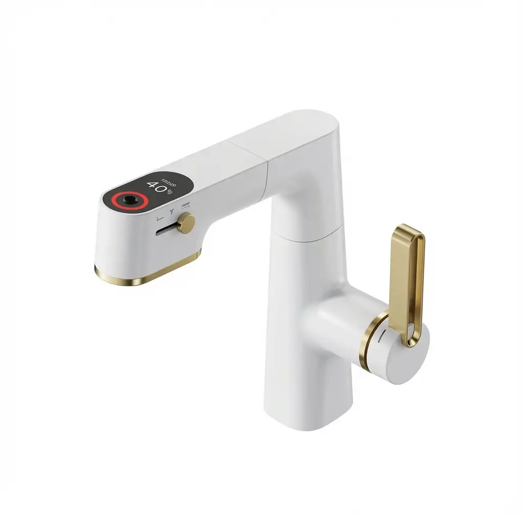Vòi lavabo dây rút cảm biến cao cấp
